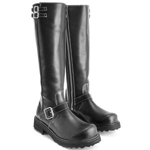 John Fluevog F-SHOE HI BOND GIRL TALL BOOTS WITH BUCKLES Size 8.5